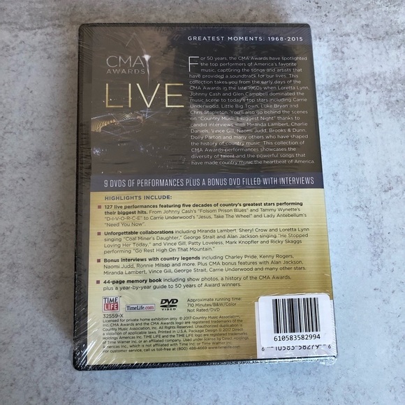 CMA Awards Live DVD 1968-2015 Ten DVDs - Picture 3 of 5